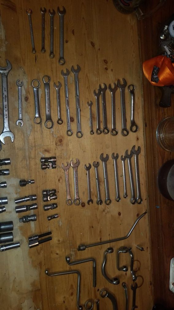Lot of Vintage wrenches and tools snap on 100 buck today only