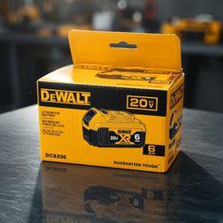 DEWALT 20V MAX XR Battery 6 Ah Lithium Ion, 2-Pack, Premium High Capacity Long Lasting Cordless Tool Battery Pack