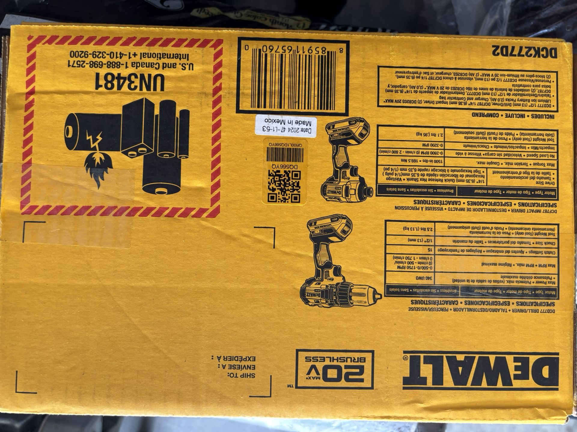 DEWALT 20V MAX Cordless Drill, Impact Driver, 2-Tool Power Tool Combo Kit, Brushless Power Tool Set with 2 Batteries and Charger Included (DCK277D2)