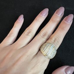 Ring 18k Gold Plated & Zircônia Studded.