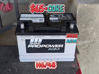 AGM Car battery Group size 48/H6