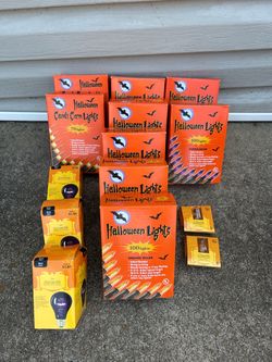 Boxed Halloween String Lights and Bulbs