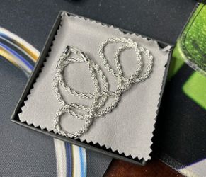 Fine Jewelry Italy .925 Sterling Silver 18” Coriano Rope