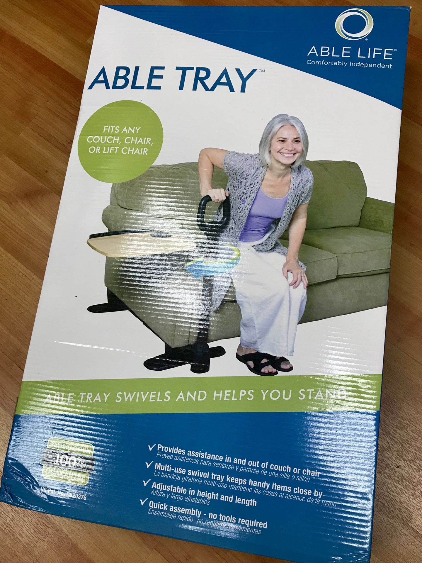 Able Life Able Tray - Bamboo Swivel TV Tray & Laptop Tray Table with ...