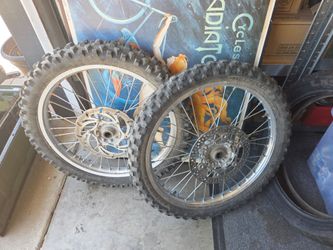 Vintage mx Motocross wheels front and back 125