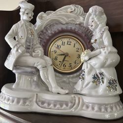 Victorian courting Couple Table Clock