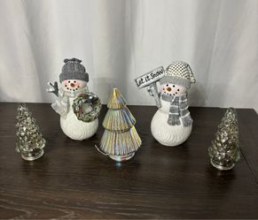 Christmas Decor Snowman Christmas Tree