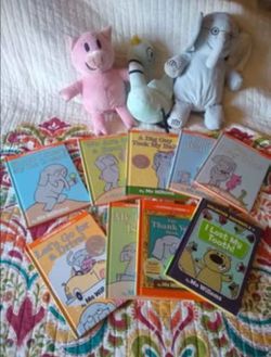 Piggie and elephant books and stuffies