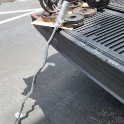 New Bar X curl Bar + Used 50 Pounds IGX Rubber Coated Weights+ New Pair Collars

Delivery for extra