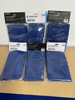 Lot Of 6 Mesh Drawstring Ball-Laundry Bags 24”x36”