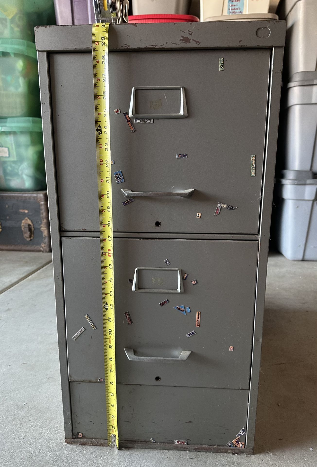 Used 2-drawer File Cabinet. Rust On Top
