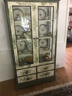 Dish cabinet - hand painted