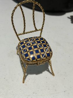 Vintage lamoges porcelain trinket box
