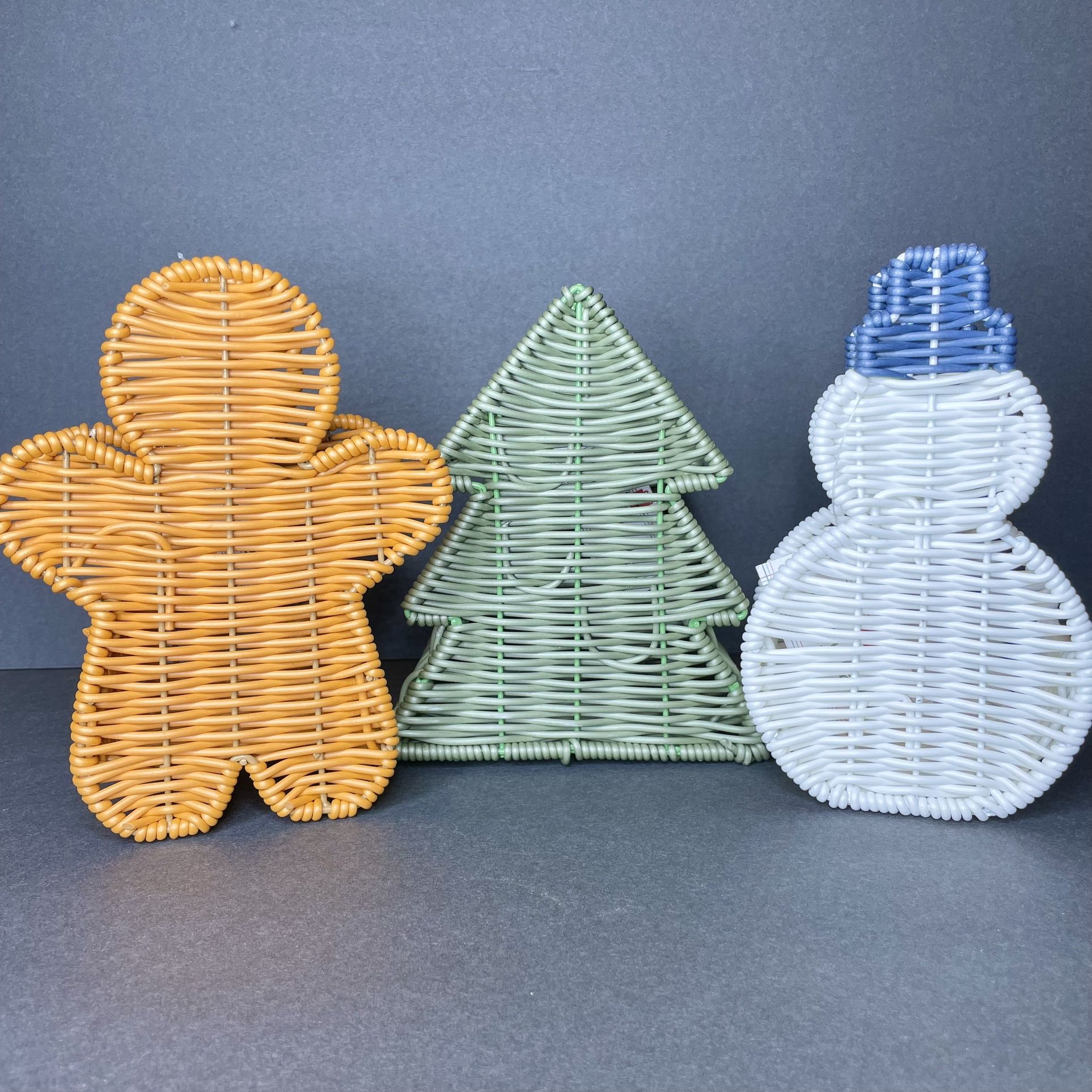 3 Target Bullseye Playground Christmas Wicker Novelty Baskets