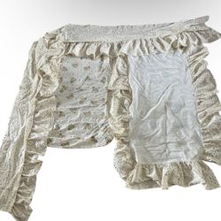 Vintage Classic Pooh Crib Sheet Dust Ruffle Skirt Window Valance