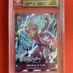 One Piece MONKEY D. LUFFY Bandai Card Games Fest Promo English BGS 10
