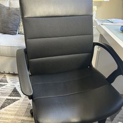 Computer Chair Leather - Black