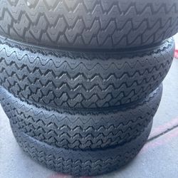 (4) 165HR15 SET OF SEMI NEW TIRES MICHELIN ! 