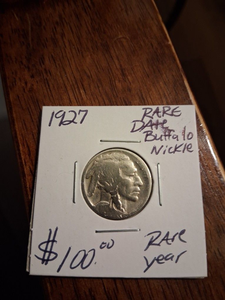 1927 RARE DATE BUFFALO NICKLE FIRM $100