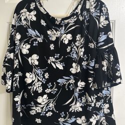 Black Floral Top 