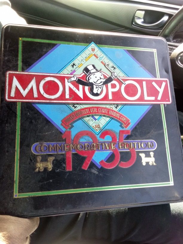 Monopoly 1935 Commemorative Tin Edition 1985 Board Game