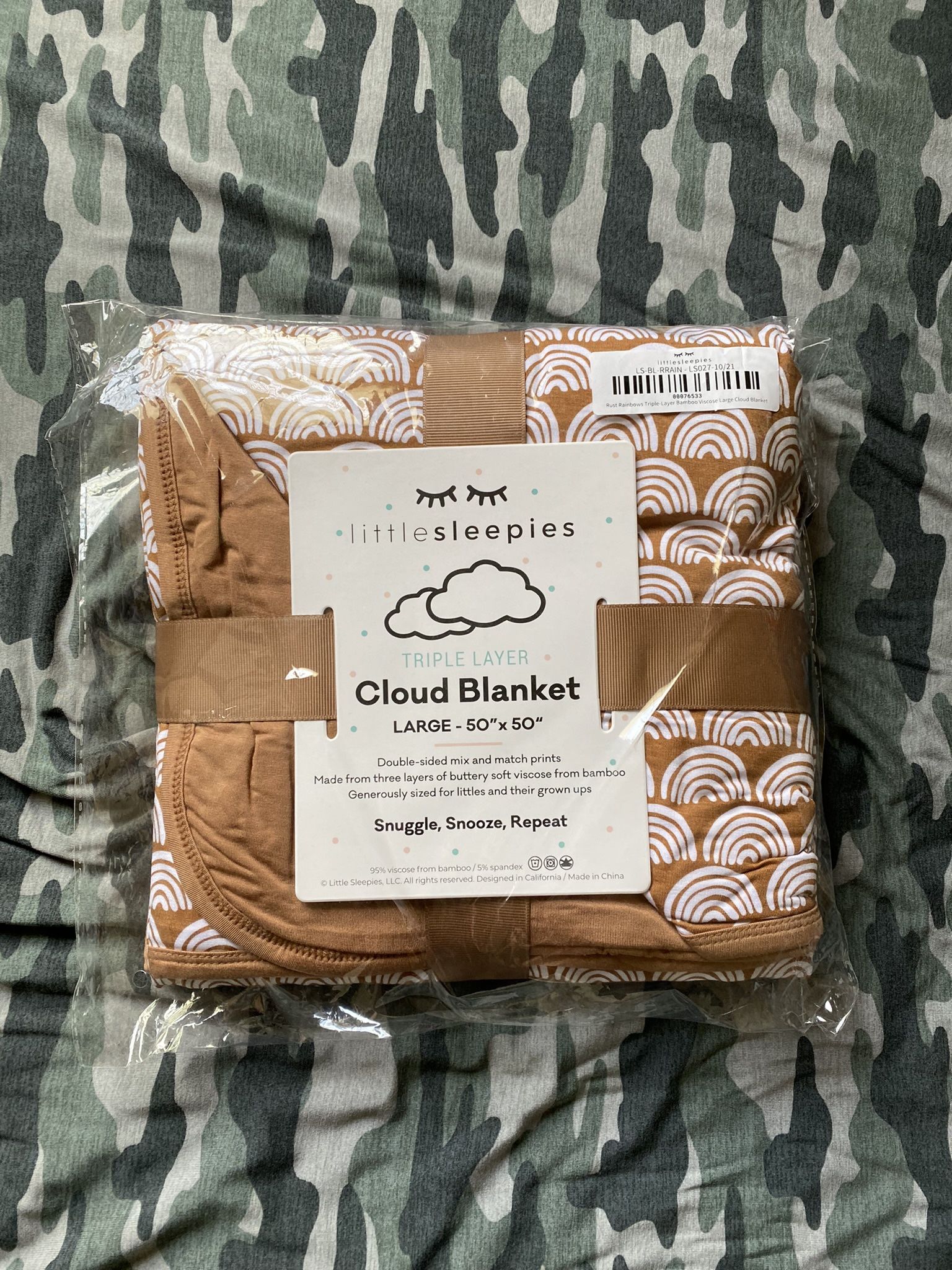 Rust Rainbows Little Sleepies Cloud Blanket
