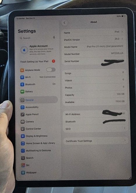 iPad Pro 11inch 2nd GEN