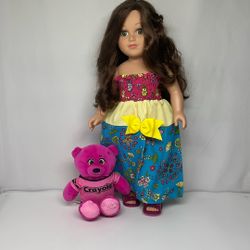 Our Generation Doll With Her Pink Teddy Bear