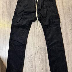 Rick Owens DRKSHDW Cargo Joggers – Black Corduroy – Size 30