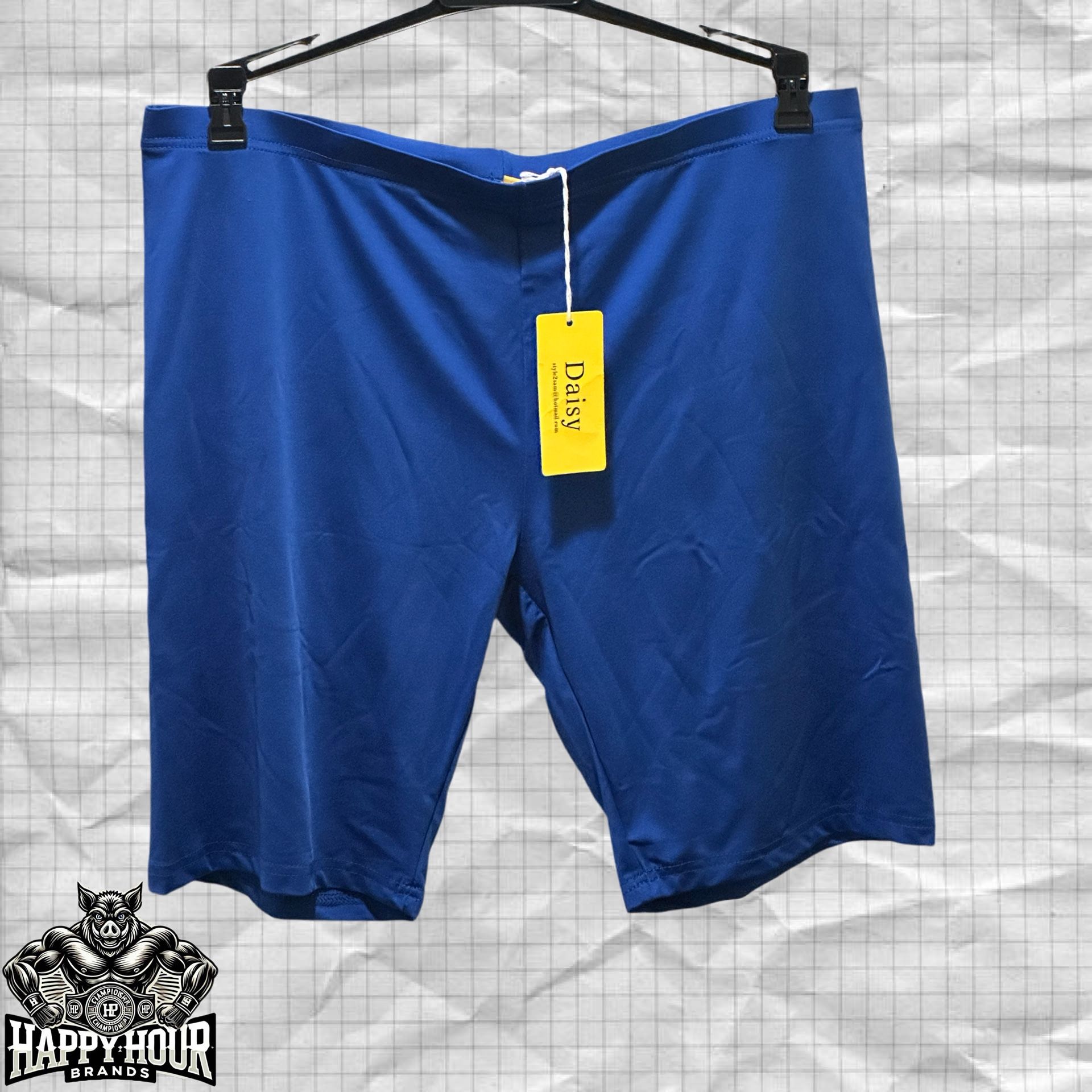 Daisy Women Plus Size Stretch Shorts Blue New With Tags