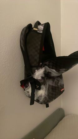 Sprayground backpack black with smoke teath