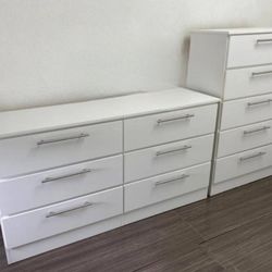 WHITE DRESSER AND CHEST  - CÓMODA Y GAVETERO BLANCO 