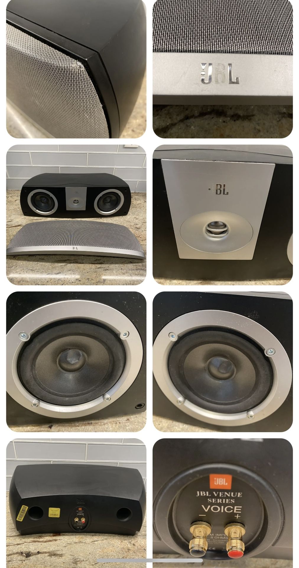 JBL Venue Series Stage Speakers 12” Length 9” Width 34” Height