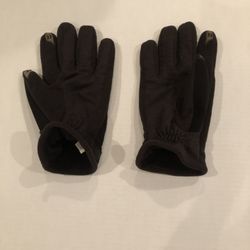 mens gloves black  medium weight 