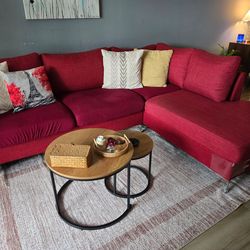 Sofa Sectional red used.