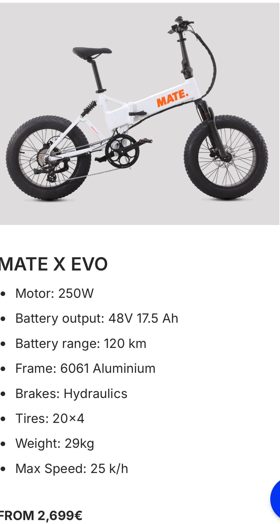 MATE X 750W Folding Electric Bike – Powerful, Needs Minor Repairs