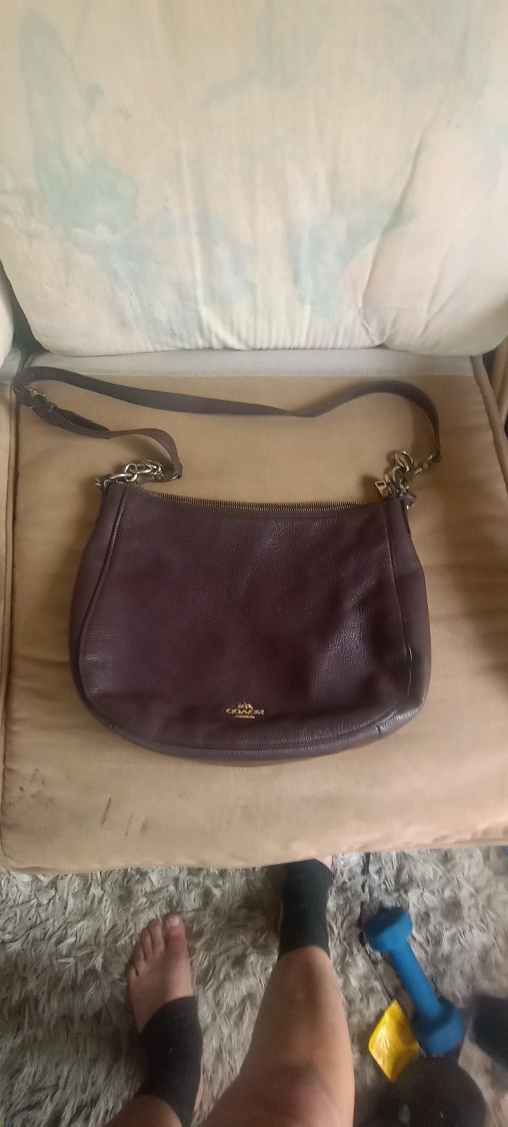 Large Coach Leather Purse