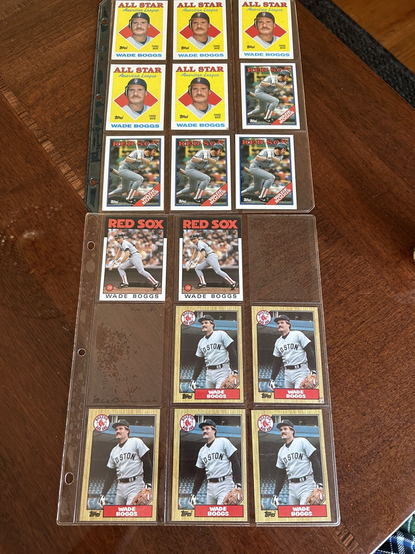 Wade Boggs Boston Red Sox baseball card of Topps lot 15 cards 1985 to 1987
