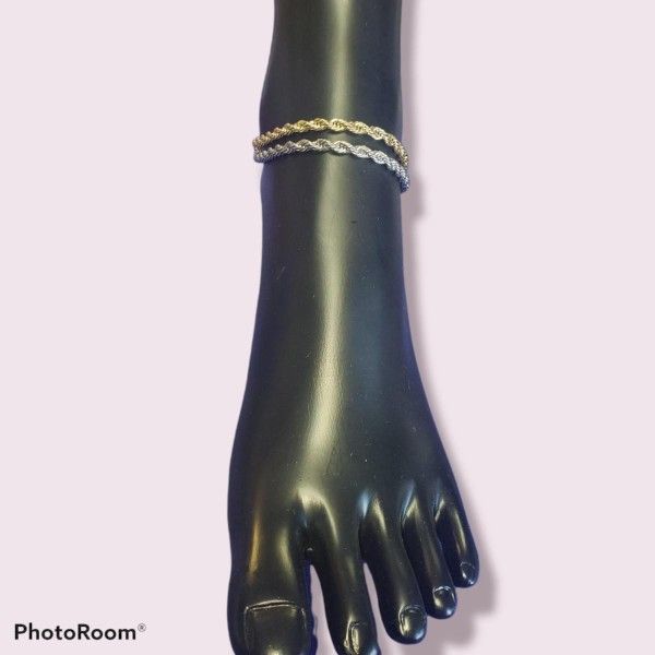 Silver and Gold Plated Anklets
