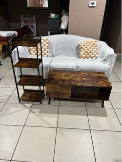 Coffee table and side stand shelf rack