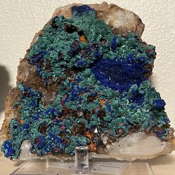 Malachite & Azurite with Quartz