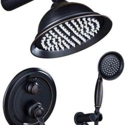 NEW Rainfall Shower Faucet System with Hand shower Wall Mounted Rain Set, Oil Rubbed Bronze