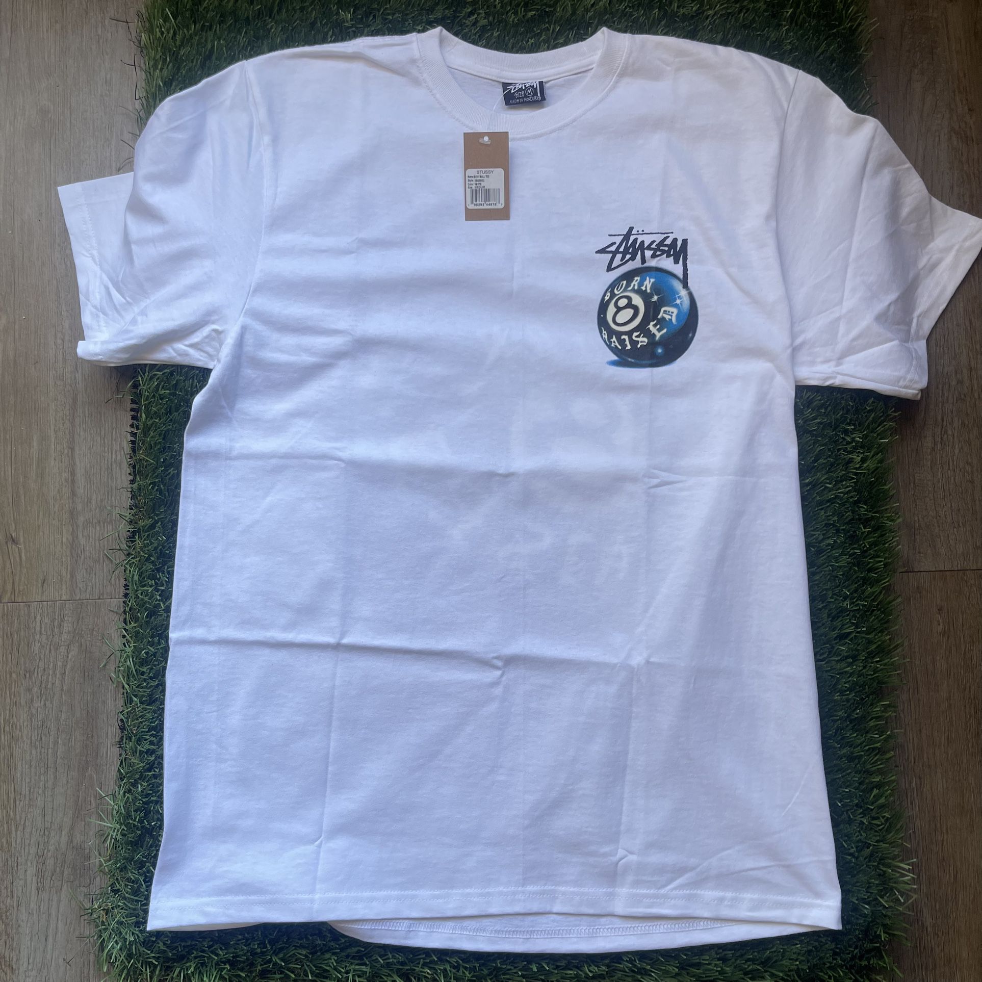 Stussy X Born x Raised 8 Ball Tee Size S, M & L for Sale in Santa