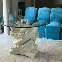 Dolphin Table Set With Glass Top ($600 Value)