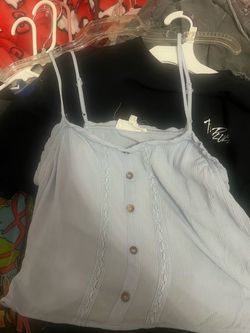 Women’s Pink Rose Blue Crop Top Size Large