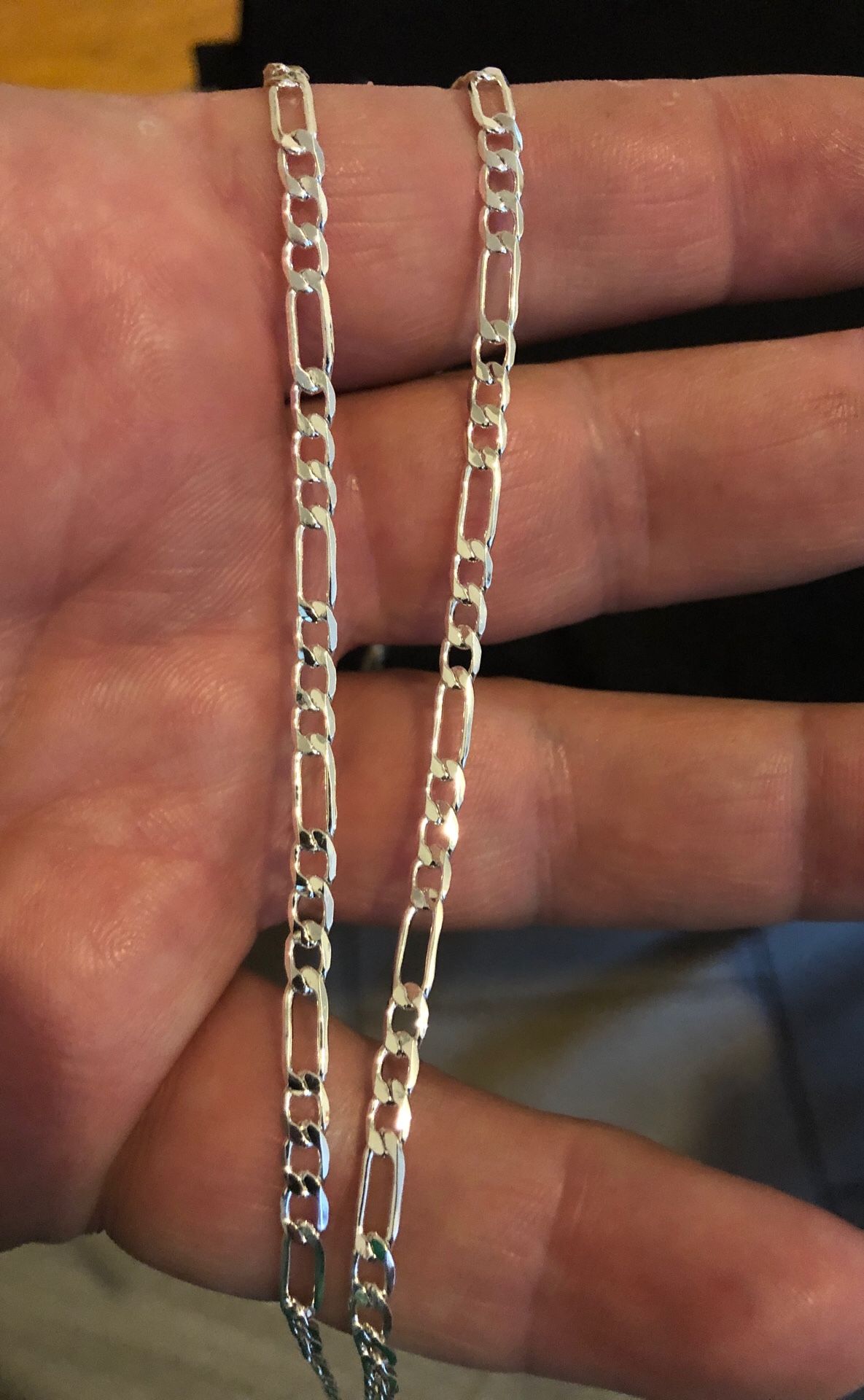 New silver necklace