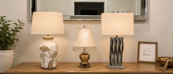 Set of 3 Statement Piece Table Lamps
