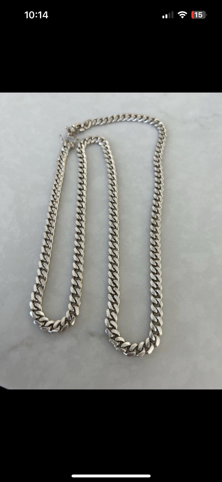Silver Cuban Link Chain 30 Inch 100 Grams .925