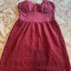 Full Tilt, Burgundy Dress, Size Medium