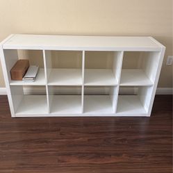 White Shelving Storage Eight Cube 